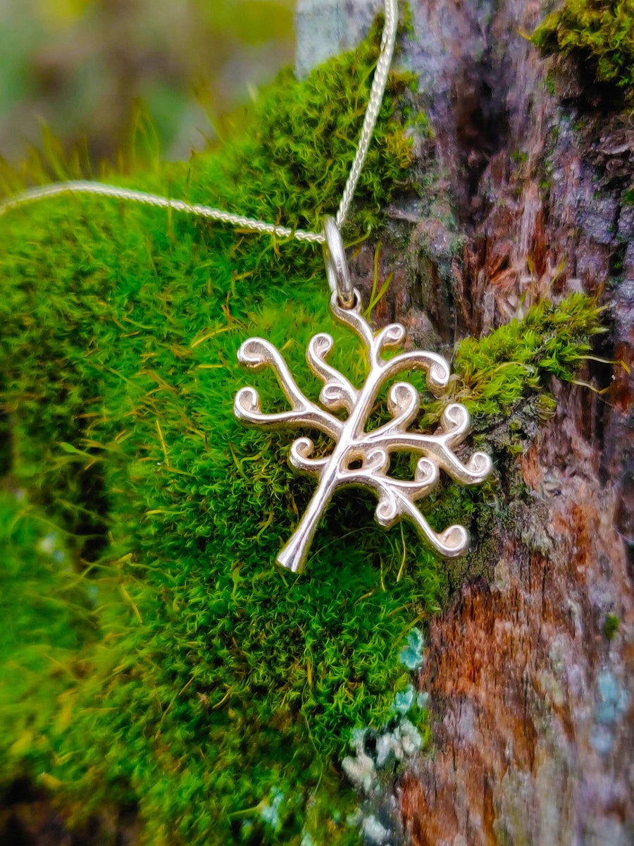 9ct Yellow Gold Tree of Life Pendant Necklace for Minimalist Layering, Gift for Her