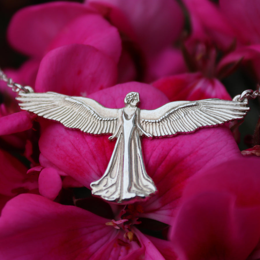 Guardian Angel - Argentium Silver Pendant and Necklace