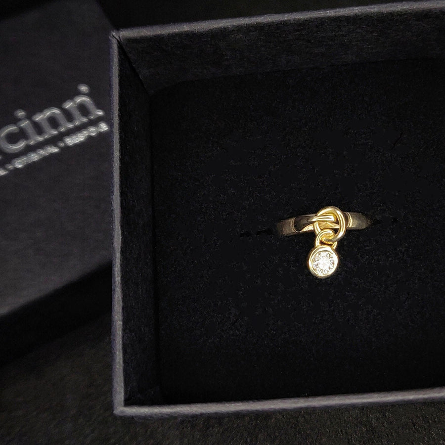 Diamond charm ring in a Circinn Branded Box