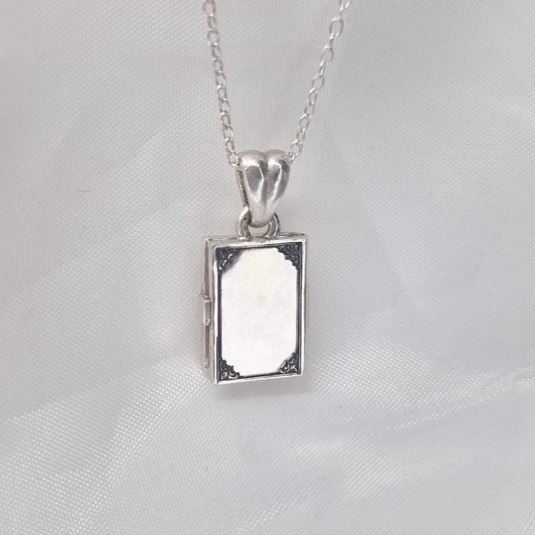 Jane Austen's Emma Sterling Silver Book Locket - Romantic Literary Keepsake for Bibliophiles