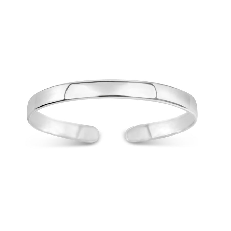 Argentium Silver Cuff Bracelet with white background
